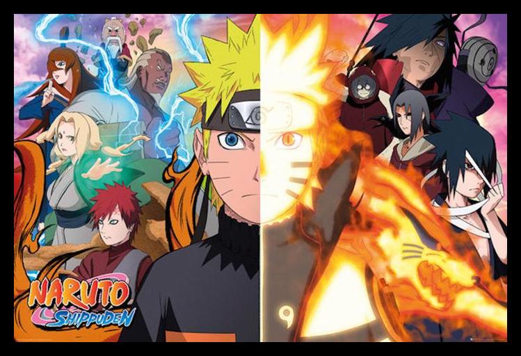 Naruto Shippuden Split Poster