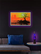 Load image into Gallery viewer, Desert Willow - Flocked Blacklight Poster
