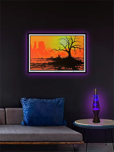 Desert Willow - Flocked Blacklight Poster