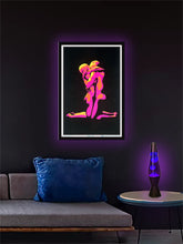 Load image into Gallery viewer, Lovers - Flocked Blacklight Poster
