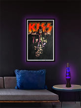 Load image into Gallery viewer, Kiss Neon - Flocked Blacklight Poster
