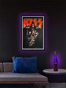 Kiss Neon - Flocked Blacklight Poster