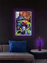 Load image into Gallery viewer, Monsters - Flocked Blacklight Poster
