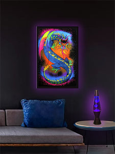 Dragon - Flocked Blacklight Poster