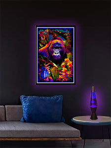 Gorilla Encounter - Non Flocked Blacklight Poster