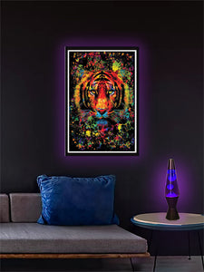 Tiger Splatter - Non Flocked Blacklight Poster