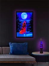 Load image into Gallery viewer, Wolf Moon - Non Flocked Blacklight Poster
