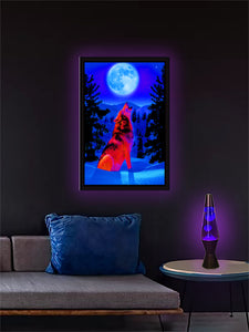 Wolf Moon - Non Flocked Blacklight Poster