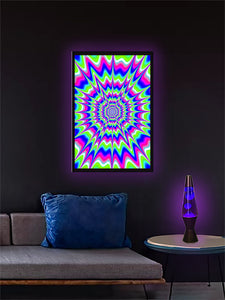 Creeper (Fractal) - Non Flocked Blacklight Poster