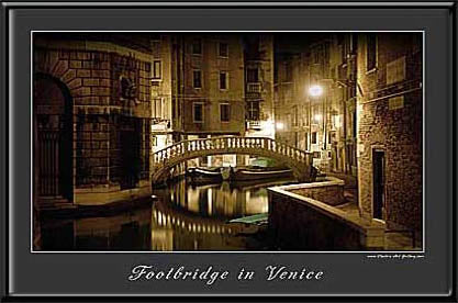 Footbridge in Venice LED Wall Art