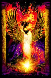 Phoenix Rebirth - Non Flocked Blacklight Poster