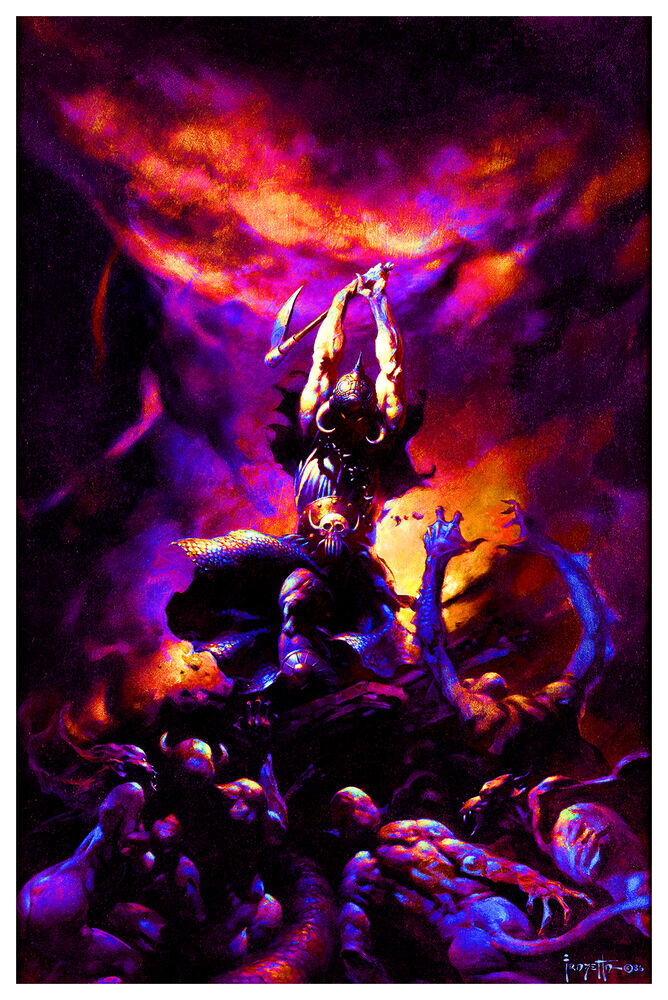 Death Dealer 2 - Frank Frazetta - Non Flocked Blacklight Poster