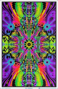 Wormhole - Flocked Blacklight Poster