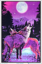 Load image into Gallery viewer, Timberwolves - Flocked Blacklight Poster
