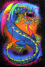 Load image into Gallery viewer, Dragon - Flocked Blacklight Poster
