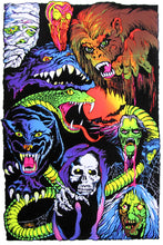 Load image into Gallery viewer, Monsters - Flocked Blacklight Poster
