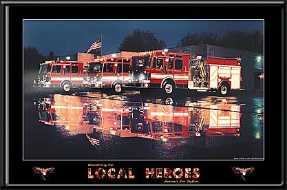 Local Heroes Night Run Fire Trucks