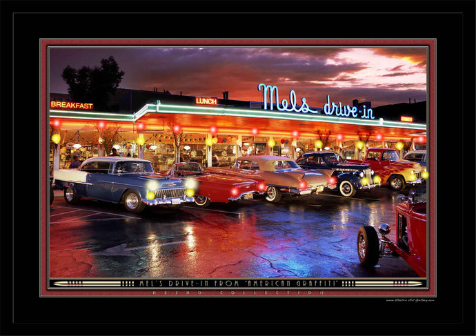 Mel's Drive In Lighted Picture