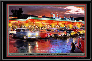 Mels Drive In Lighted Picture