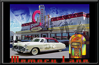 Memory Lane Diner LED Picture