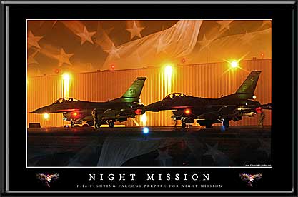 Night Mission F-16 Fighting Falcon