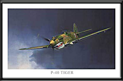 P-40 Flying Tiger LED Wall Art