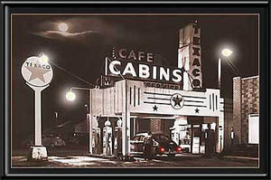 Texaco Cafe Cabins LED Wall Art