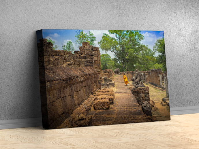 The Running Monk Canvas