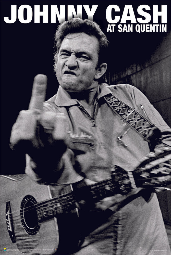 Johnny Cash Finger Poster