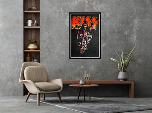 Kiss Neon - Flocked Blacklight Poster