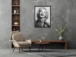 Marilyn Monroe Black and White Poster